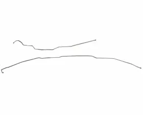 Fine Lines Intermediate Brake Line For 75-76 Ford F-100 Pickup Long Bed 2WD 2 Piece Steel