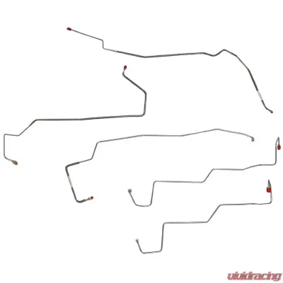 Fine Lines Front Brake Line Kit For 99-01 F250/F350/F450/F550 Super Duty 00-01 Excursion AWABS Gasoline Engine Steel - TKT9942OM