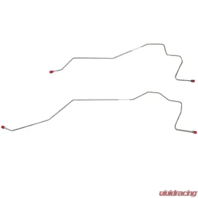 Fine Lines Rear Axle Lines For 07-08 Silverado/Sierra Rear Drum Brakes No Traction Control non-Hybrid Vehicles Rear Axle Housing Lines Stainless - TRA0701SS