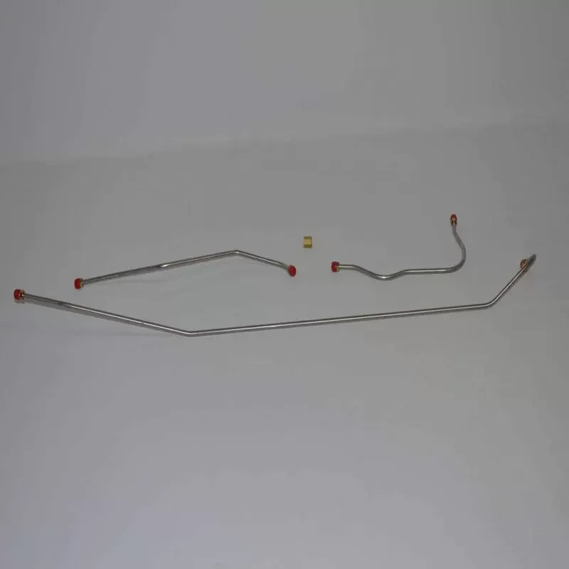 Fine Lines Fuel Line Kit For 56-57 Corvette 3/8 Inch 3 Piece Tank to Pump Fuel Line w/ Union Steel - VGL5602OM