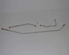 Fine Lines Fuel Line Kit For 56-57 Corvette 3/8 Inch 3 Piece Tank to Pump Fuel Line w/ Union Steel