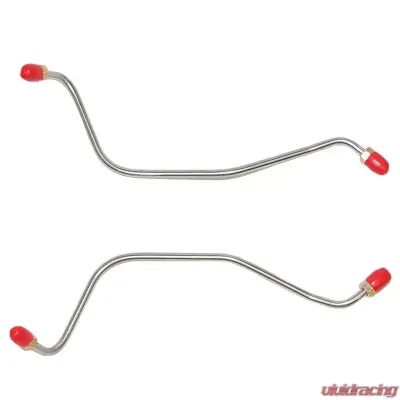 Fine Lines Rear Axle Lines For 63-64 Chevrolet Corvette Rear Drum Brakes Wheel Cylinder Lines 2pcs Steel - VRA6302OM