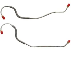 Fine Lines Rear Axle Lines For 65-69 Chevrolet Corvette Rear Disc Brake Caliper Lines 2 Piece w/ Armor Stainless