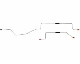 Fine Lines Rear Axle Lines For 02 Jeep Liberty 4x4 No ABS No Traction Control Disc/Drum Rear Axle Lines Steel