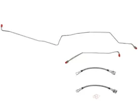 Fine Lines Rear Axle Lines For 03-05 Jeep Liberty No ABS Rear Brake Line Steel