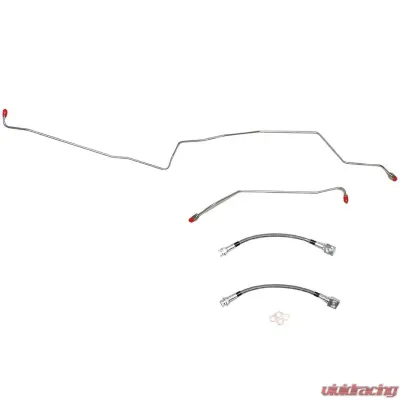Fine Lines Rear Axle Lines For 03-05 Jeep Liberty No ABS Rear Brake Line Steel - WRA0242OM