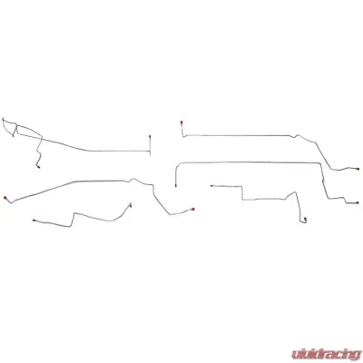 Fine Lines Intermediate Brake Line For 99-04 Ford Mustang GT 4.6L V8 Only w/ Traction Control Complete Set Steel - ZIN9903OM