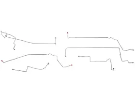 Fine Lines Intermediate Brake Line For 99-04 Ford Mustang GT 4.6L V8 Only w/ Traction Control Complete Set Stainless