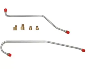 Fine Lines Pump to Carburetor Fuel Line For 57 Chevrolet Bel Air Impala 283CID 8 Cylinder Pump to Fuel Injection 2 Lines w/ 4 Fittings Stainless