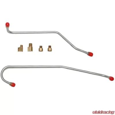 Fine Lines Pump to Carburetor Fuel Line For 57 Chevrolet Bel Air Impala 283CID 8 Cylinder Pump to Fuel Injection 2 Lines w/ 4 Fittings Stainless - BPC5706SS