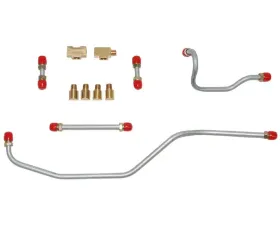 Fine Lines Pump to Carburetor Fuel Line For 58 Chevrolet Bel Air Biscayne Del Ray Impala 348 3x2BBL Set Fuel Line 5 Lines w/ 6 Fittings Stainless