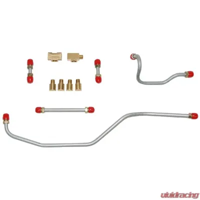 Fine Lines Pump to Carburetor Fuel Line For 58 Chevrolet Bel Air Biscayne Del Ray Impala 348 3x2BBL Set Fuel Line 5 Lines w/ 6 Fittings Stainless - BPC5801SS