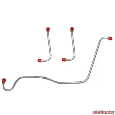Fine Lines Pump to Carburetor Fuel Line For 59-61 Chevrolet Bel Air Biscayne Impala 348CID 3x2 Carbs Front 3 Line Kit Only Stainless - BPC5901SS