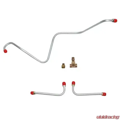 Fine Lines Pump to Carburetor Fuel Line For 59-61 Chevrolet Bel Air Biscayne Impala 348 3x2 Front 3 Line Kit and Fitting Stainless - BPC5902SS