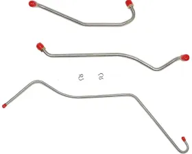 Fine Lines Pump to Carburetor Fuel Line For 69 Chevrolet Bel Air Biscayne Impala Chevelle El Camino Caprice 396/427 w/ Quadrajet 3 Line Kit Incl. Return Stainless