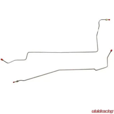 Fine Lines Transmission Line Set For 55-57 Chevrolet w/ Small Block New TH350/400 Steel - BTC5513OM