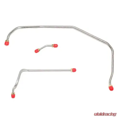 Fine Lines Pump to Carburetor Fuel Line For 70 Chevrolet Chevelle Malibu Monte Carlo El Camino LS-6 454CID Short Fuel Pump 3 Piece Set Steel - CPC7006OM
