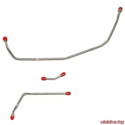 Fine Lines Pump to Carburetor Fuel Line For 70 Chevrolet Chevelle Malibu Monte Carlo El Camino LS-6 454CID Long Fuel Pump 3 Piece Steel - CPC7007OM