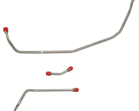 Fine Lines Pump to Carburetor Fuel Line For 70 Chevrolet Chevelle Malibu Monte Carlo El Camino LS-6 454CID Long Fuel Pump 3 Piece Stainless