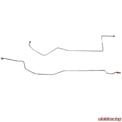 Fine Lines Transmission Cooler Lines For 66-67 Ford Fairlane w/ 8 Cylinder C6 Transmission 2 Piece Stainless - DTC6601SS