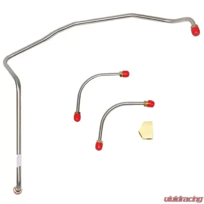 Fine Lines Pump to Carburetor Fuel Line For 69 Chevrolet Camaro Nova 396CID/375HP Front 3 Line Kit+Fuel BLK Steel - FPC6975OM