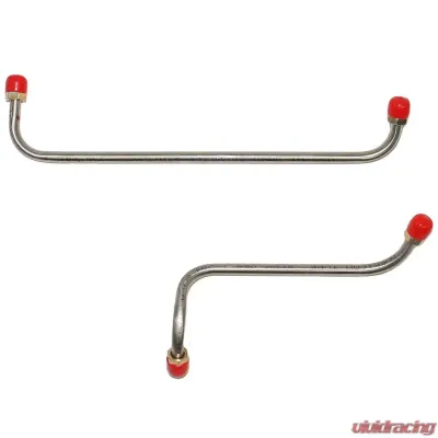 Fine Lines Pump to Carburetor Fuel Line For 61-64 Ford Galaxy Big Block 4BBL w/ In-Line Filter 2 Piece Set Stainless - GPC6102SS