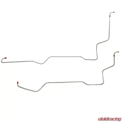 Fine Lines Transmission Cooler Lines For 61-64 Ford Galaxie 390CID V8 w/Cruise-O-Matic 3 Speed 2 Piece Stainless - GTC6102SS
