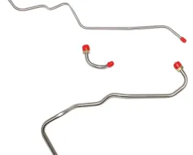 Fine Lines Pump to Carburetor Fuel Line For 67 Pontiac Firebird Lemans GTO w/ 326CID High Output V8 4BBL Quadrajet Inline Filter Stainless