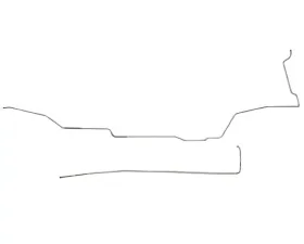 Fine Lines Fuel Line Kit For 74 Mopar B-Body 1/4 Inch Return Fuel Line 2 Piece Stainless