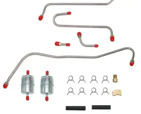 Fine Lines Pump to Carburetor Fuel Line For 64 Mopar B-Body 413/426CID Max Wedge w/ Dual Edelbrock 4BBL Stainless