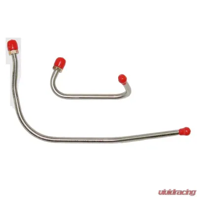 Fine Lines Pump to Carburetor Fuel Line For 69-71 Mopar B-Body 440/6 pack Fuel Line Lower Set 2 Lines Steel - RPC6803OM