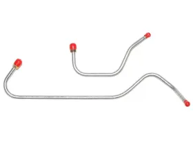 Fine Lines Pump to Carburetor Fuel Line For 69-71 Mopar B-Body 340 Carter AVS 4BBL 2 Piece Pump-Carb Set Stainless