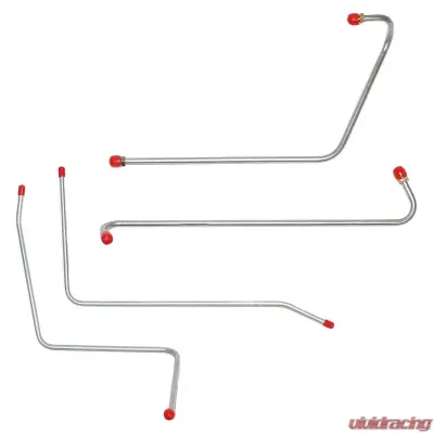 Fine Lines Pump to Carburetor Fuel Line For 55 Ford Thunderbird Fuel Pump to Carb and Wiper Vacuum Lines 4 Set Stainless - SPC5501SS