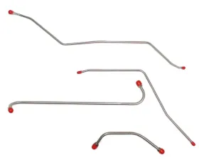 Fine Lines Pump to Carburetor Fuel Line For 57 Ford Thunderbird 4BBL w/o Super Charger Fuel Pump to Carb and Wiper Vacuum Lines 4 Set Steel