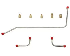 Fine Lines Pump to Carburetor Fuel Line For 56-58 Chevrolet Corvette 265/283 8 Cylinder 2 X 4 BBL Pump to Carb Line 3 Line and 5 Fittings Stainless