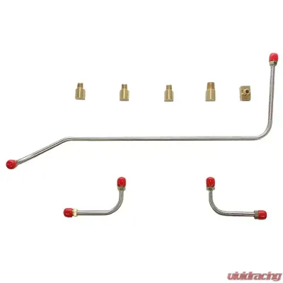 Fine Lines Pump to Carburetor Fuel Line For 56-58 Chevrolet Corvette 265/283 8 Cylinder 2 X 4 BBL Pump to Carb Line 3 Line and 5 Fittings Stainless - VPC5604SS