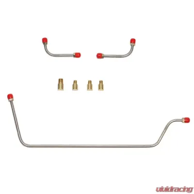 Fine Lines Pump to Carburetor Fuel Line For 59-61 Chevrolet Corvette 283CID 8 Cylinder 2x4 BBL Carbs Pump to Carb Line 3 Line and 5 Fittings Stainless - VPC5905SS