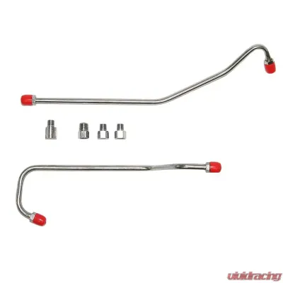 Fine Lines Pump to Carburetor Fuel Line For 63-65 Chevrolet Corvette 327CID Fuel Injected Pump to Carb Lines 2 Lines and 4 Fittings Stainless - VPC6314SS