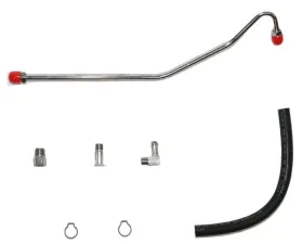 Fine Lines Pump to Carburetor Fuel Line For 64-65 Chevrolet Corvette 327CID 350/365 HP 4BBL Pump to Carb 1 Line 3 Fittings and 2 Clamps Stainless