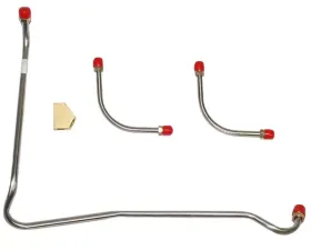 Fine Lines Pump to Carburetor Fuel Line For 67-69 Chevrolet Corvette L88 427CID 430 HP 3x2 3 Lines and Brass Fuel Block Stainless