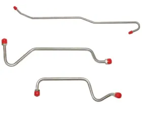 Fine Lines Pump to Carburetor Fuel Line For 68-69 Chevrolet Corvette 327/350CID 300/350 HP 4 BBL 3 Set Steel