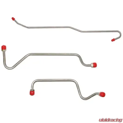 Fine Lines Pump to Carburetor Fuel Line For 68-69 Chevrolet Corvette 327/350CID 300/350 HP 4 BBL 3 Set Stainless - VPC6826SS