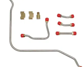 Fine Lines Pump to Carburetor Fuel Line For 68-69 Chevrolet Corvette 427CID 400/435 HP 3x2 BBL Carbs Pump to Carb Fuel Line 5 Lines and 2 Brass Tee Fittings Stainless