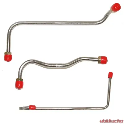 Fine Lines Pump to Carburetor Fuel Line For 69 Chevrolet Corvette 427 CID 390 HP 4BBL 3 Piece Set Stainless - VPC6928SS
