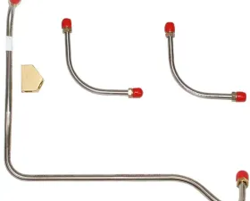 Fine Lines Pump to Carburetor Fuel Line For 70-72 Chevrolet Corvette 350CID LT1 Kit Stainless