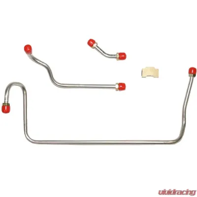 Fine Lines Pump to Carburetor Fuel Line For 71-72 Chevrolet Corvette LS-6/454CID 3 Line Kit and Brass Tee Steel - VPC7132OM