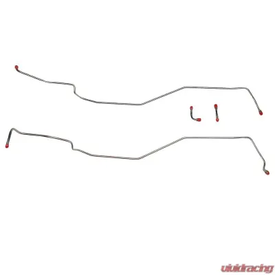 Fine Lines Transmission Cooler Lines For 68-69 Chevrolet Corvette Big Block and 70-74 Small Block 4 Piece Set Steel - VTC6801OM
