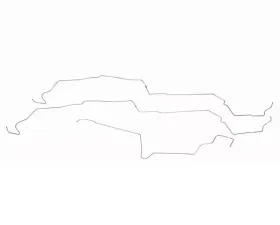 Fine Lines Fuel Line Kit For 86 Ford Mustang V8 Intermediate Fuel Lines w/o Subframe Connectors Stainless