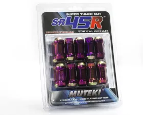 Muteki SR45R Burned Titanium 45mm M12x1.5 Open End 20 piece Lug Nut Set