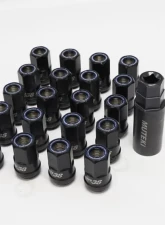 Muteki HR38 12x1.50 Titanium Chrome w/ Blue Ring Open End Lug Kit                                     - HR3806TU - Image 2